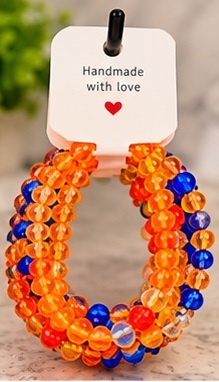 Bracelet 06 shown completely on its handmade display card