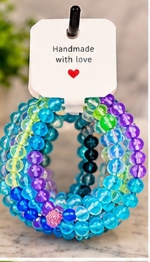 Bracelet 10 shown completely on its handmade display card