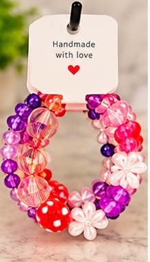 Bracelet 17 shown completely on its handmade display card